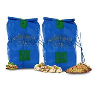 Cantucci con Pistacchi e Mandorle, Biscotti con Frutta Secca, Sacchetto 250g (Confezione da 2 Pezzi)