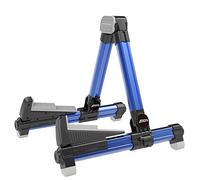 CANTUS - Piedistallo regolabile in alluminio per chitarra e basso, pieghevole, facile da trasportare, stabile, sicuro, blu