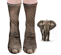 Cantustime Divertenti calzini 3D da uomo e da donna, fantastici calzini divertenti per la festa del papà, Natale, idee regalo per gli amanti degli animali, H-Elephant-Paw, M-L
