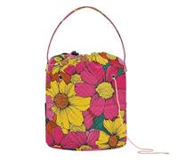 Cantuta Beauty Summer Flowers Crochet Bag Portatile Knitting Needle Organizer per Strumenti di Lavoro a Maglia Mochila para Crochet