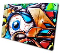 Canvas Art Picture Print Decorative Photo EyeBall Urban Graffiti Murial Decayed