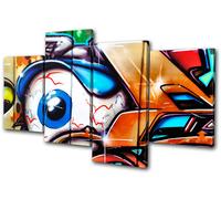 Canvas Art Picture Print Decorative Photo EyeBall Urban Graffiti Murial Decayed