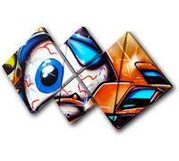 Canvas Art Picture Print Decorative Photo EyeBall Urban Graffiti Murial Decayed