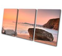 Canvas Art Picture Print Decorative Photo Sunset Beach Beautiful Ocean Waves