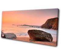 Canvas Art Picture Print Decorative Photo Sunset Beach Beautiful Ocean Waves