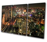 Canvas Art Picture Print Decorative Photo Tokyo skyline Japan Night Cityscape
