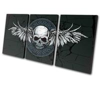 Canvas Art Picture Print Decorative Skull Gothic Rock Tattoo Illustration