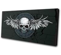 Canvas Art Picture Print Decorative Skull Gothic Rock Tattoo Illustration