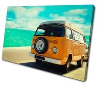 Canvas Art Picture Print Photo Camper Van Hippy Peace Beatle VW Retro Vintage