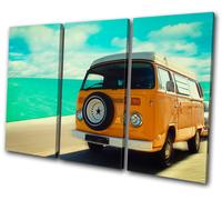 Canvas Art Picture Print Photo Camper Van Hippy Peace Beatle VW Retro Vintage