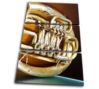 Canvas Art Picture Print Photo Vintage French Horn Musical brass Instruments
