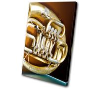 Canvas Art Picture Print Photo Vintage French Horn Musical brass Instruments