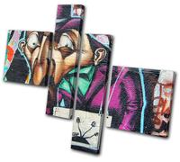Canvas Artwork Picture Print Decorative Photo Wall Graffiti Street Urban Grunge