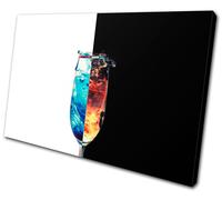 Canvas Artwork Print Photo Fire Water Glass Conceptual Ying Yang Food Kitchen