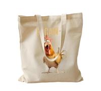 Canvas Bag, Shoulder Shopping Bag, Funny Chicken Handbag For Travel Beach Work School College Dorm Gym Shopping Grocery Nurse Women Men