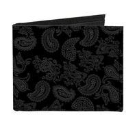 Canvas Bi-Fold Wallet Bandana Black/Gray