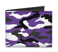 Canvas Bi-Fold Wallet Camo Purple/Black/Gray/White