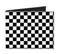 Canvas Bi-Fold Wallet Checker Black/White