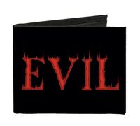 Canvas Bi-Fold Wallet Evil Flaming Black/Red