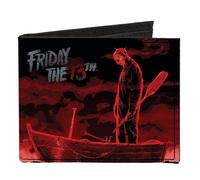 Canvas Bi-Fold Wallet FRIDAY THE 13th/Jason Boat Murder Black/Reds/White