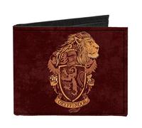 Canvas Bi-Fold Wallet GRYFFINDOR/Lion Crest + DETERMINATION/BRAVERY/COURAGE Bann