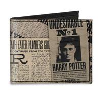 Canvas Bi-Fold Wallet Harry Potter Newspaper Headlines UNDESIRABLE NO 1