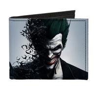 Canvas Bi-Fold Wallet Joker Face/Bats + BATMAN ARKHAM ORIGINS