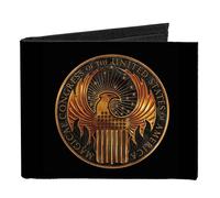 Canvas Bi-Fold Wallet MACUSA Seal Black/Golds