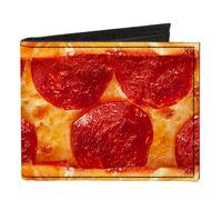Canvas Bi-Fold Wallet Pepperoni Pizza w/Crust Vivid