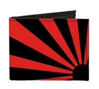 Canvas Bi-Fold Wallet Rising Sun Red/Black