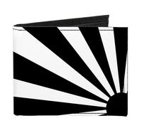 Canvas Bi-Fold Wallet Rising Sun White/Black
