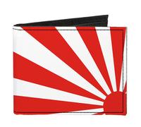 Canvas Bi-Fold Wallet Rising Sun White/Red
