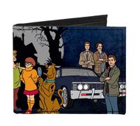 Canvas Bi-Fold Wallet SCOOBYNATURAL Scooby Doo/Supernatural 8-Character Group Po