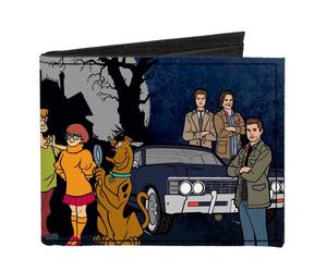 Canvas Bi-Fold Wallet SCOOBYNATURAL Scooby Doo/Supernatural 8-Character Group Po