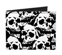 Canvas Bi-Fold Wallet Skull Yard Black/White
