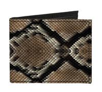 Canvas Bi-Fold Wallet Snake Skin 1