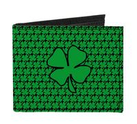 Canvas Bi-Fold Wallet St. Pat's Clovers/Green