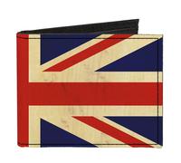 Canvas Bi-Fold Wallet Vintage United Kingdom Flags