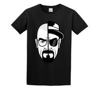 Canvas Breaking Bad Painting Walter White Unisex 100% Cotton Short-Sleeve T-Shirts Black L