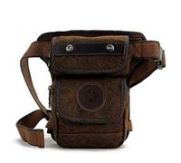 Canvas Drop Leg Bag Per Uomini Donne Cintura Tattica Militare Marsupio Pouch Moto Equitazione Ciclismo Tattico All'aperto Sport Bum Fanny Pack Caffè
