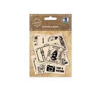 Canvas Labels - Etichette in tessuto assortite per scrapbooking e biglietti, 12 pz