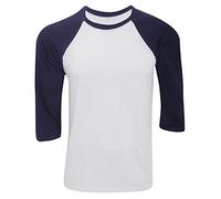 Canvas maglietta da uomo con maniche a 3/4 White/navy Large