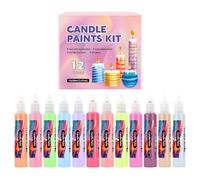 Canvas Markers - Paint Markers For Canvas | Acrylic Paint Marker | 12 Vibrant Colors Fun Candle Paints Pen | Writing Drawing Decorating Kit For Festival Wedding Holiday Birthday Party Crafts On Glass