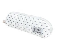 Canvas Pencil Case - Quilted Retro Cute Dot Texture Stationery Pack | Large Capacity School Pencil Case | for Student Teen Girls Boys Eraser Ruler Cosmetics Marker Classroom Travel