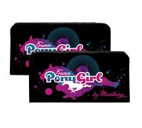 Canvas Snap Wallet FOREVER PONY GIRL/Mustang Silhouette Black/Blues/Pinks