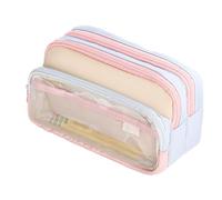 Canvas Stationery Pouch Organizer | Stylish Zipper Pencil Case With 3 Compartments, Durable Pen And Stationery Storage For Students, Kids, Teens, Adults, Boys, Girls, Men, Women, And Everyday Use