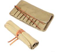 Canvas Tool Roll Bag 8 Compartment Dust-Proof 45x26cm | Sturdy Canvas, Reinforced Stitching, Roll-up Design, Dust Protection, For Wrenches Screwdrivers Carving Tools