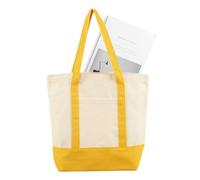 Canvas Tote Bag, Colorful Shoulder Carryall, Foldable Travel Organizer, Reusable Grocery Holder, Large Handbag, Ideal for School, Work, Shopping, Beach, Kids, Adults, Daily Use