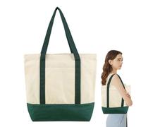 Canvas Tote Bag, Colorful Shoulder Carryall, Foldable Travel Organizer, Reusable Grocery Holder, Large Handbag, Ideal for School, Work, Shopping, Beach, Kids, Adults, Daily Use
