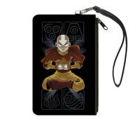 Canvas Zipper Wallet LARGE Avatar the Last Airbender Aang Meditating Pose/Bendin